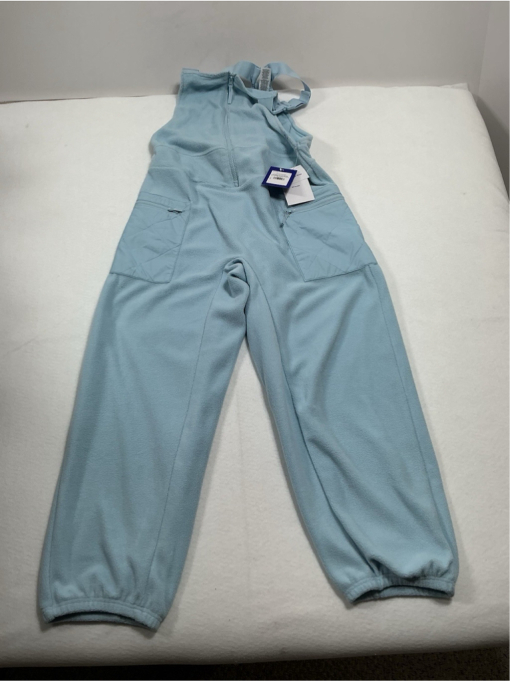 Womans NWT Joy Lab Relaxed Fit Pullon Fleece Overalls Small Blue